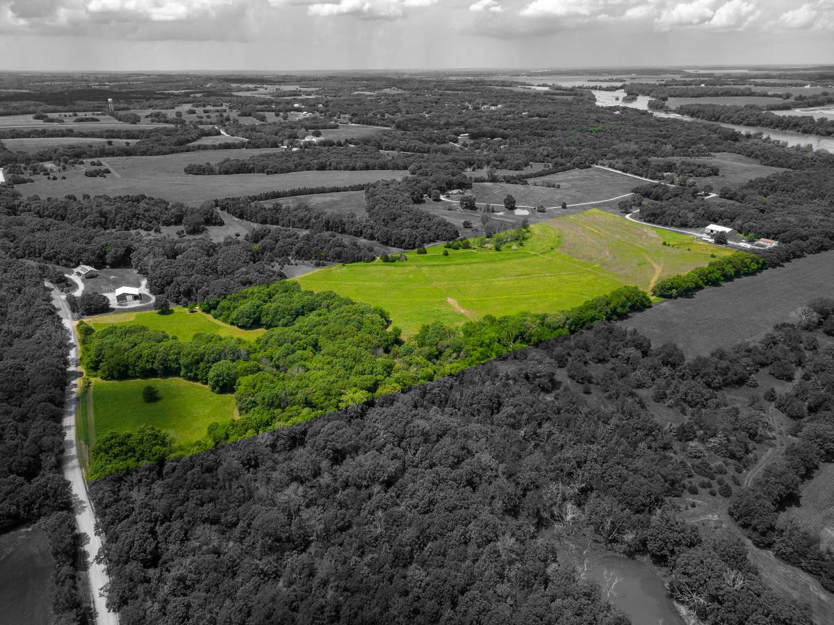 Color 28 Acres with Black and White Background